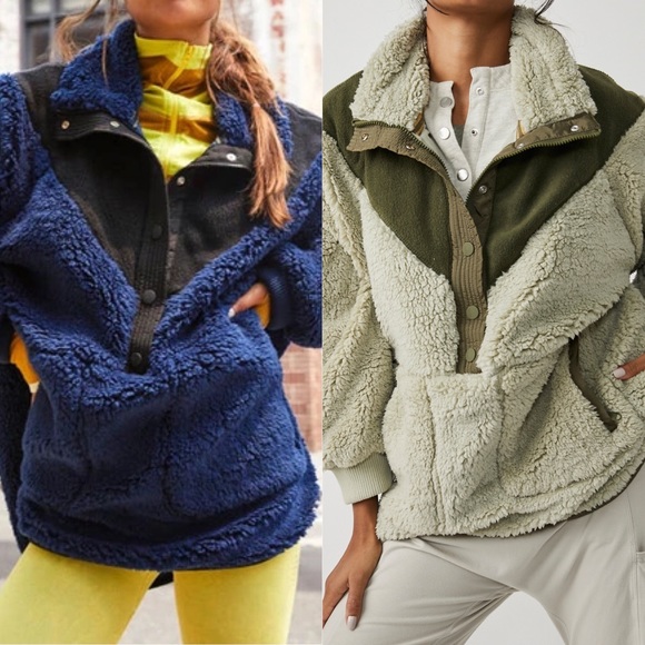 NEW Free People Movement Fall To Rise Fleece Quarter Zip Jacket - Picture 14 of 16